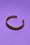 Minimalist Italian Style Laser Engraved Women's Cuff Bracelet with Geometric Carved Motifs - 5