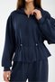 Women's Wide-Leg Drawstring Waist Detailed Tracksuit Set with Pocketed Laces - Wide Leg Tracksuit Set - 6
