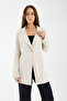 Women's Blazer Jacket Long Single Button Stylish Blazer Jacket with Contrast Tie Detail on the Back - 4