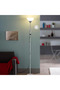 Basic lamp, 1 x E27, 1 x E14, 40 W, H 177 centimeters, silver - 3