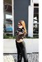 Women's Corset with Details Cropped Mini De Leather Eket New Season - 4