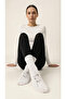Unisex White Long Socks with Women's Figures - Breathable Cotton Pack - Helps Reduce Odor Formation 6-Pack - 4
