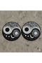 Set of 2: Yin Yang Sun and Moon Design Coasters - Decorative Bohemian Coffee Presentation Coasters - 4