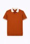 Men's Tile Regular Fit Fine Textured Short Sleeve K Sleeve Detail Polo Neck T-Shirt - 3