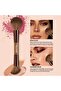 7 Piece Double Ended Makeup Brush Set - Professional Cosmetic Brushes (Dark Brown) - 3