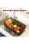 4-Tier Kitchen Storage and Organization Rack (Black) with Wheels and Basktes,for kitchen or baloncy - 7