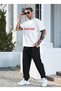 Limited Printed Sweatpants and T-Shirt - Jogger Pants T-Shirt Bottom Top Sweatpants Set Crew Neck