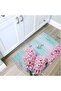 Bathroom Rug Pcs Digital Print Pcs Bath Mat 50X80 Polyester Non-Slip Sole Pcs Shower Mat Lilac