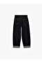 Folded-Legged Navy Blue Boy's Jean Trousers 6Skb40041Td - 2