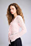 Tied Lace Pink Women's Blouse H0008Ax/Pn74 - 3