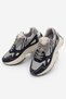 Women's Sneakers High Thick Sole Lace-Up Sneakers Sports Shoes Batira Navy Blue