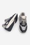 Women's Sneakers High Thick Sole Lace-Up Sneakers Sports Shoes Batira Navy Blue - 6