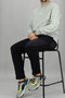 Men's Black Regular Fit Jogger Pants Sweatpants with Zipper on the Side Pocketed Pack of Cotton - 7