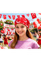 Turkish Flag Patterned Red Scarves – Pack of 50 Pieces |   Show, Event, and Ceremony Bandanas - 2