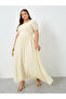 Plus Size Sweetheart Neck Dobby Maxi Dress - 3