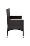 2-Seater Garden Bench with Cushions Black Poly Rattan - 4
