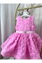 Rose Detailed Tailored Girls' Dress - Wedding, Birthday, Party Dress - 3