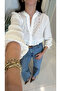Gonilla White Muslin Shirt with Embroidery Detail - 2