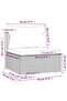 3-Seater Sofa with Cushions Grey Poly Rattan - 3