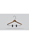 Wooden (Black Hook Lama) Latch for Shirts, Skirts, Walnut Color Hanger 8 Pieces - 2