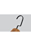Wooden (Black Hook Lama) Latch Shirt and Skirt Hanger Walnut Color 4 Pieces - 3