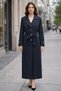 Trench Coat with Pearl Embroidery and Stone Details on the Back - 3