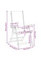 Folding Garden Chairs 2 pcs Solid Acacia Wood and Textilene - 3