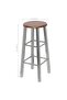 Bar Stools 4 pcs Silver and Brown MDF - 3