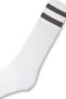 Men's Towel Sole Striped Socks White/Gray - 2