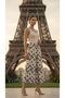 Women's Ecru High Waist Ethnic Pattern Lined Pocketed Pleated Modern Skirt - 6
