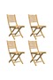 Folding Garden Chairs 4 pcs 43x54x88 cm Bamboo - 2