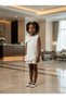 Girl's April 23Rd Special Series White Bow Detail Ruffle Dress Special Occasion and Event Dress