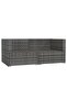2-Seater Sofa with Cushions Grey Poly Rattan - 2