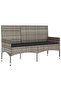 4 Piece Garden Lounge Set with Cushions Grey Poly Rattan - 7