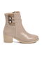 Beige Fur-Lined Women's Heeled Boots - 2