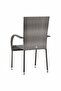 Stackable Outdoor Chairs 2 pcs Grey Poly Rattan - 5