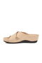 Beige Anatomical Women's Wedge Heel Slippers - 2
