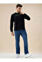 Solid Chest Typography Textured Lightweight Black Sweatshirt - 5
