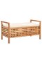Storage Bench 93x49x49 cm Solid Walnut Wood