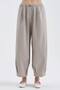 Women's Belt I Elastic Balloon Fit Design Trousers - 2