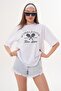 Women's Print Detailed Oversized T-Shirt 260157 - 2