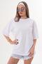 Women's Back Print Detailed Crew Neck Oversized T-Shirt 260337 - 4