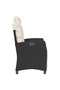 Reclining Garden Chairs 2 pcs with Footrest Black Poly Rattan - 5