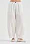 Women's Belt I Elastic Balloon Fit Design Trousers - 4
