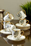 Lavinya 6-Person 90 ml Porcelain Coffee Cup Set Ckr3861
