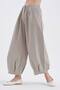 Women's Belt I Elastic Balloon Fit Design Trousers - 3