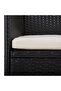 Garden Dining Chairs 2pcs Poly Rattan Black - 6
