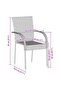 Stackable Outdoor Chairs 4 pcs Grey Poly Rattan - 3