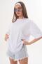 Women's Back Print Detailed Crew Neck Oversized T-Shirt 260337 - 5