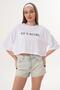 Women's Print Detailed Oversized Short T-Shirt 260133 - - 3